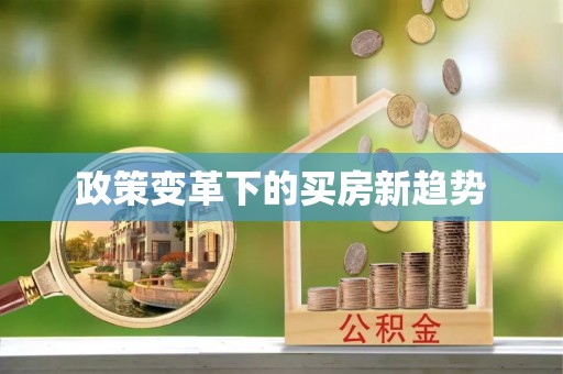 土库政策变革下的买房新趋势
