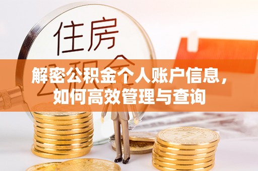 土库解密公积金个人账户信息，如何高效管理与查询