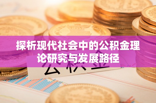 土库探析现代社会中的公积金理论研究与发展路径