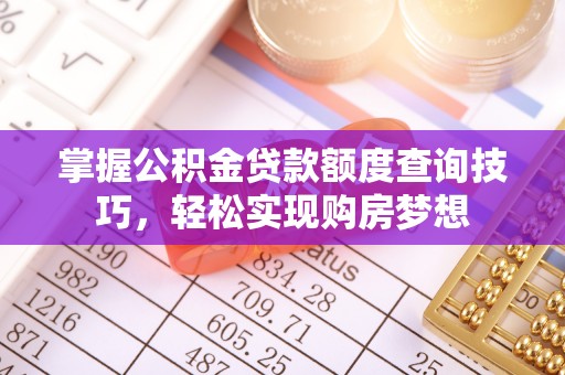 土库掌握公积金贷款额度查询技巧，轻松实现购房梦想