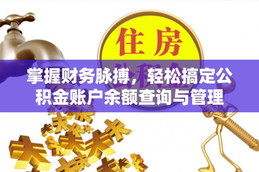 土库掌握财务脉搏，轻松搞定公积金账户余额查询与管理