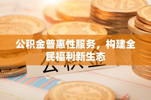 土库公积金普惠性服务，构建全民福利新生态
