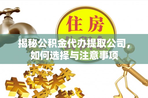 土库揭秘公积金代办提取公司，如何选择与注意事项