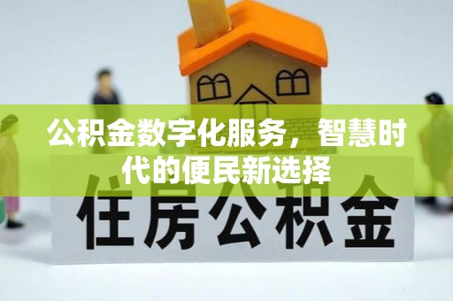 土库公积金数字化服务，智慧时代的便民新选择