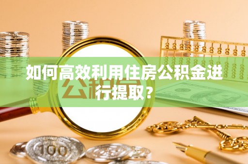 土库如何高效利用住房公积金进行提取？